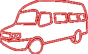 Outline of a minibus