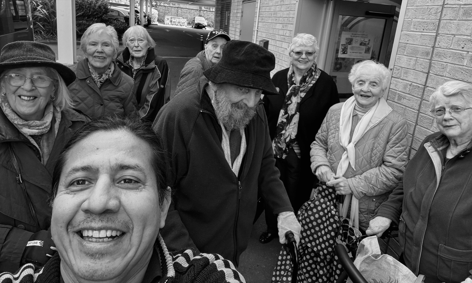 Johnny with Shopping Shuttle passengers